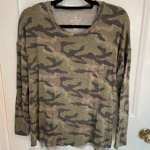 Aerie Soft and Sexy plush long sleeve camo tee